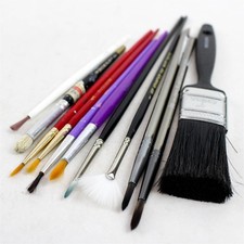 Lot of 11 Assorted Artist Paintbrushes - Various Sizes