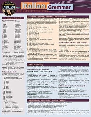 Italian Grammar: A Quickstudy Lamin..., del Vino, Sally