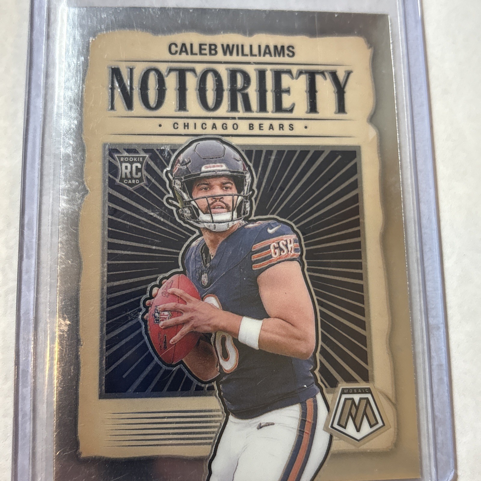 Caleb Williams RC 2024 Panini Mosaic Notoriety Rookie Base Insert #18 Bears