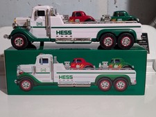 2022 Hess Flatbed Truck with Two Pull-Back Hot Rods. Hess Celebrates 90 Years.