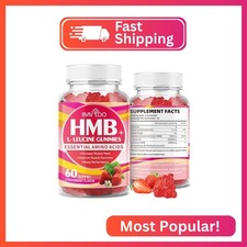 BVIVLOO HMB and L-Leucine Gummies - 3000mg Combined HMB  L-Leucine per Serving.