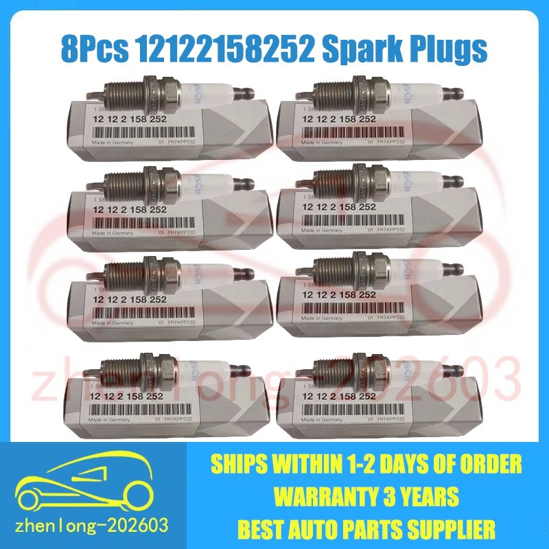 8Pcs 12122158252 Spark Plugs High Power For BMW E87 120i N46 550-650-750-X5