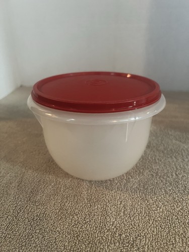 Tupperware HandOlier Bowl 270 Shear With Red Lid - Picture 5 of 8