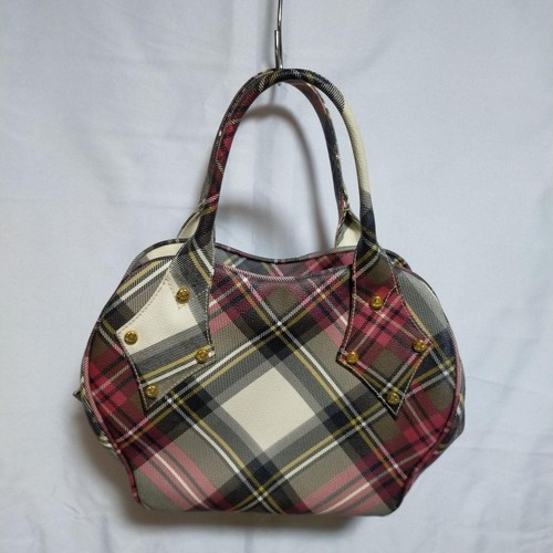 VIVIENNE WESTWOOD Yasmine Tartan Check Hand Bag White×Red×Green Made in Italy - Bild 16 von 24
