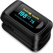 Fingertip Pulse Oximeter Blood Oxygen Monitor Pulse Ox, Heart Rate monitor and