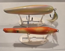 PENCIL POPPER PLUG LOT-SALTY DEGENRATE WOOD SURF LURE + PBAU CUSTOM STRIPER PLUG