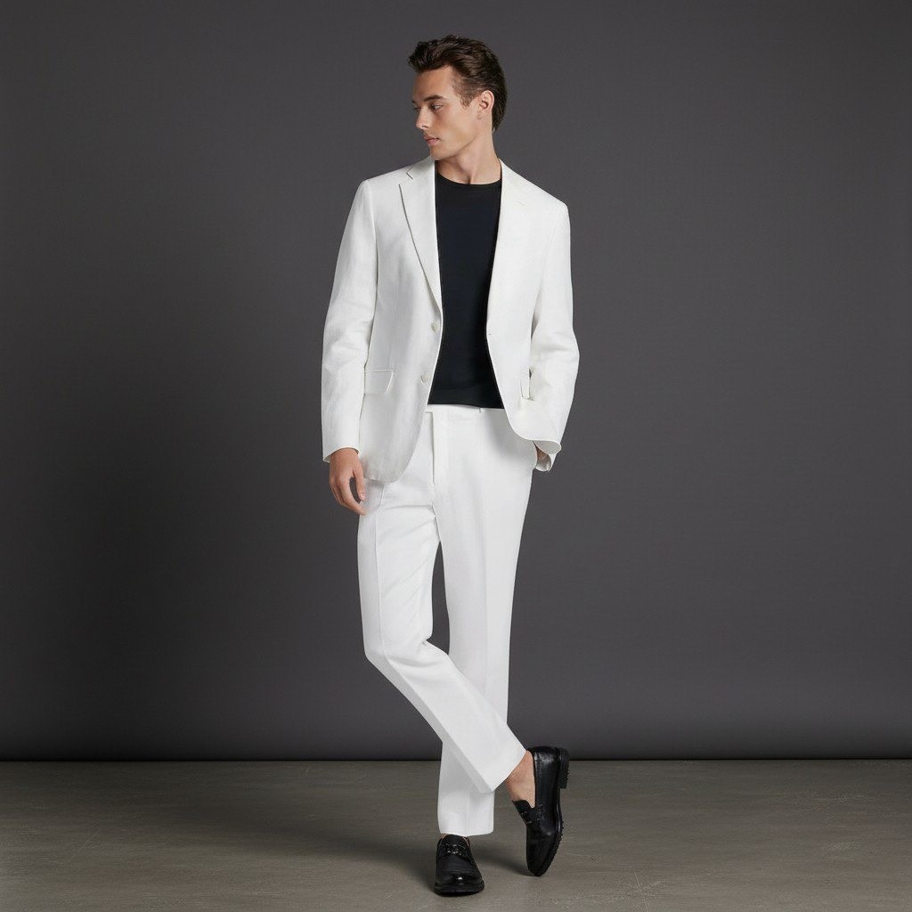 Tommy Hilfiger Modern Fit Linen Blazer Mens 40S White Coastal Preppy Classic NWT