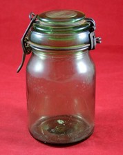 Vintage Old Green Glass Jar "RAPID" Original Rare