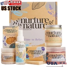 Pamper Gift Set Relaxation Spa Self Care Essentials Candle Bath Bomb Body Scrub