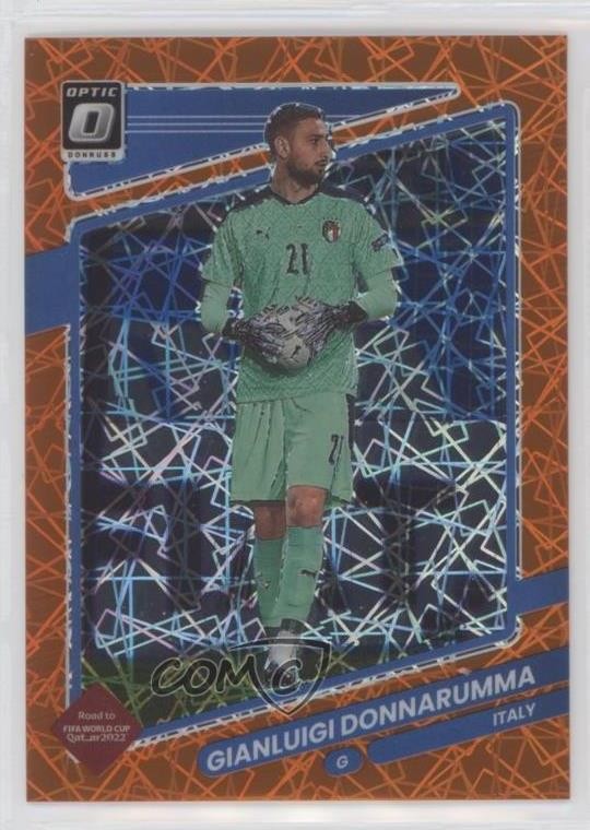 2021 Donruss Road to Qatar Optic Orange Velocity Prizm /49 Gianluigi Donnarumma