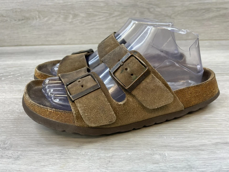 Birkenstock Betula Arizona Mujer 8 Marrón Slide Gamuza Sandalia Sin Corcho Plantilla Foto 3 de 4