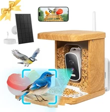 Smart Bird Feeder with Camera Solar Panel AI Identify Bird Feeder Solar & Batter