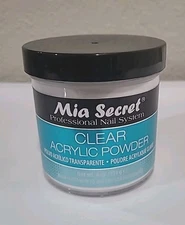 Mia Secret Cover Acrylic Powder -CLEAR- 4 oz Professional Nail System -  Sealed