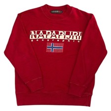 Napapijri Felpa Grande Logo Girocollo Pullover Grafica Rosso Maglione Uomo Medium