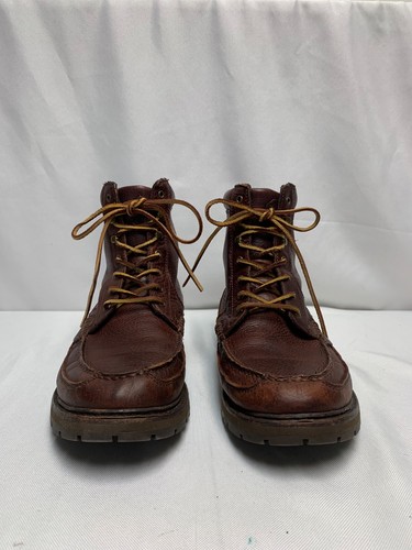 Polo Ralph Lauren Men’s Leather Boots Brown Willingcott Flannel Lined Size 13 D - Picture 3 of 9