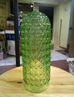 Vintage Art Deco Torpedo GREEN Hobnail Glass Lamp Shade 8 1/2 x 3 — photo 2