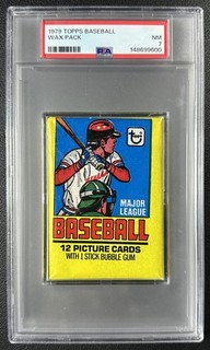 1979 TOPPS BASEBALL PSA 7 WAX PACK NM 9600