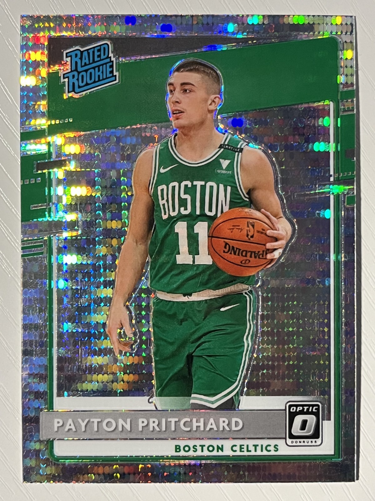 Payton Pritchard 2020-21 Panini Donruss Optic Silver Pulsar Prizm RC #176