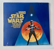 Vintage 1980 Star Wars Poster Art Calendar Mo...