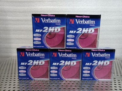 Verbatim DataLife Colors 5 10 Pk Disks in Storage Case MF 2HD IBM Formatted NEW