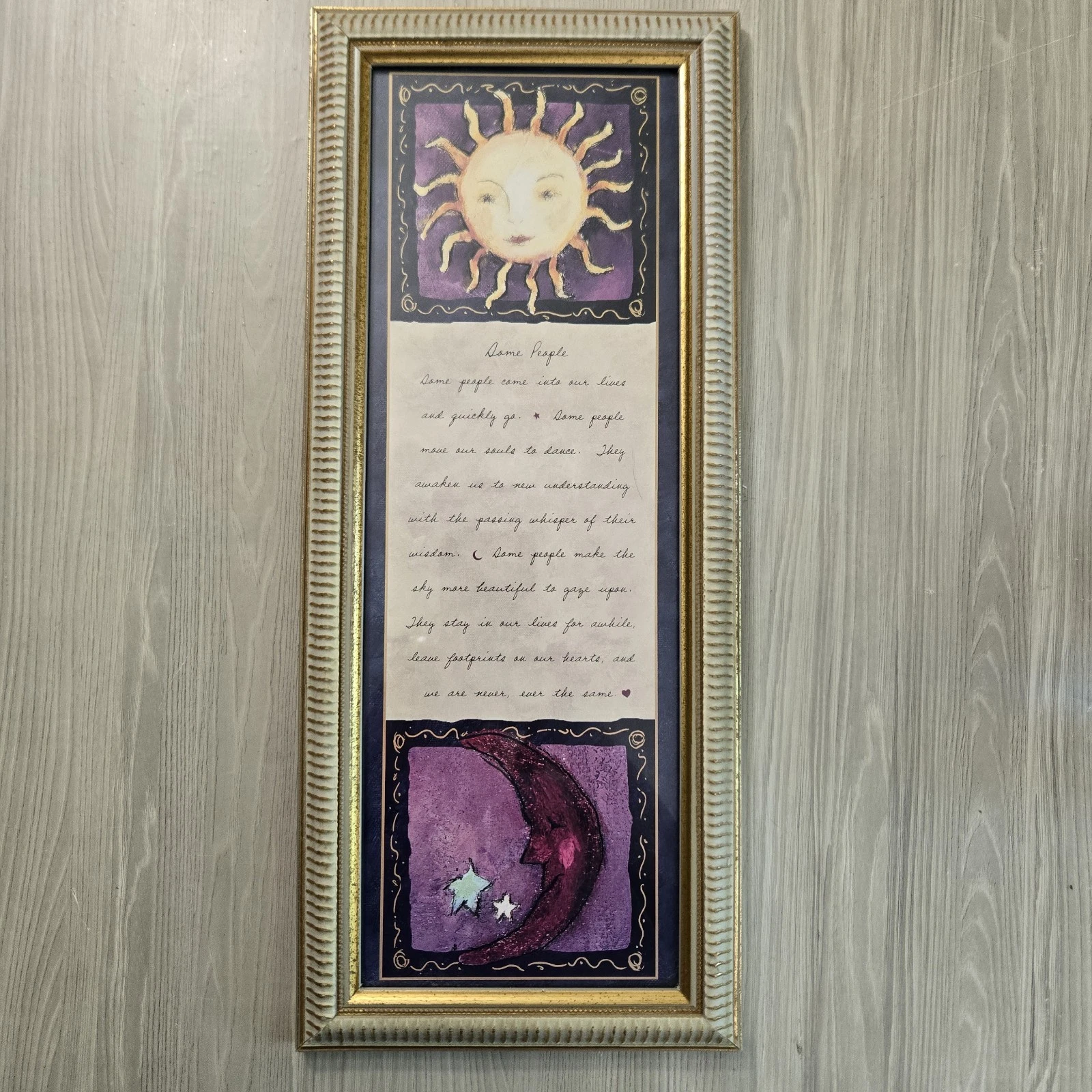 Flavia Some People Weedn Family Celestial Sun Moon Framed VTG Wall Art 90’s Y2K