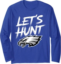 Vintage Lets Hunt Eagles Funny Saying Design Retro Long Sleeve Tshirt