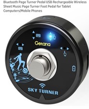 Bluetooth Page Turner Pedal Rechargeable Wireless Foot Switch for Music Sheets