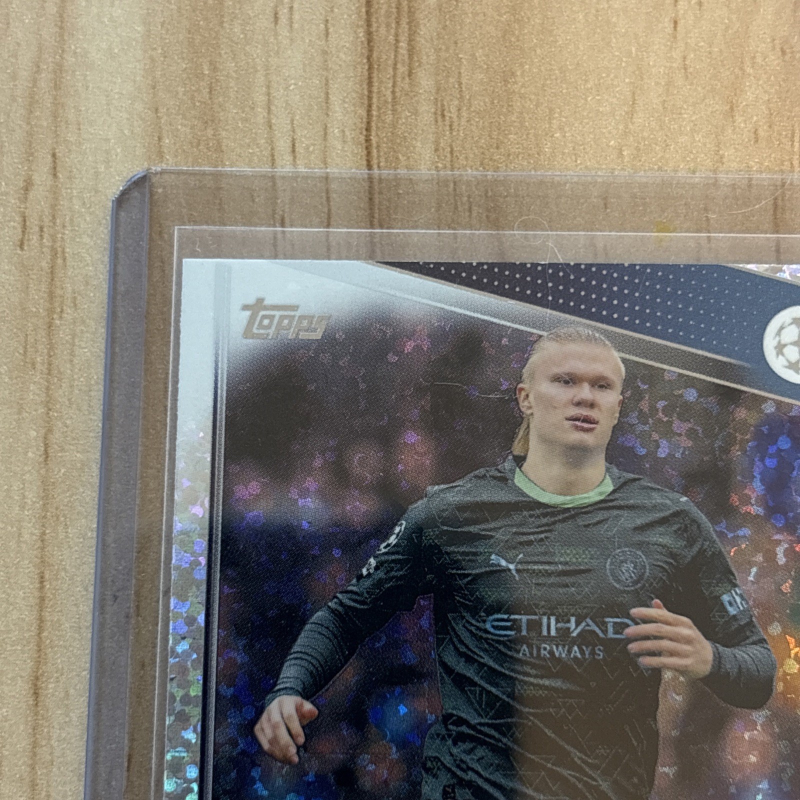 2025/26 Topps UEFA Erling Haaland #181 Silver Sparkle Foil Manchester City view 9