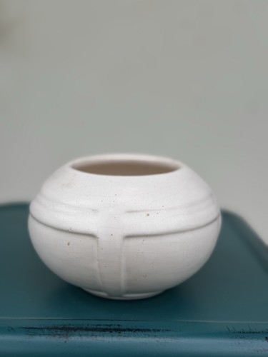 Roseville Ivory II Matt White 1917 Vintage Art Deco Pottery Ceramic Vase 236-3 - Picture 1 of 8
