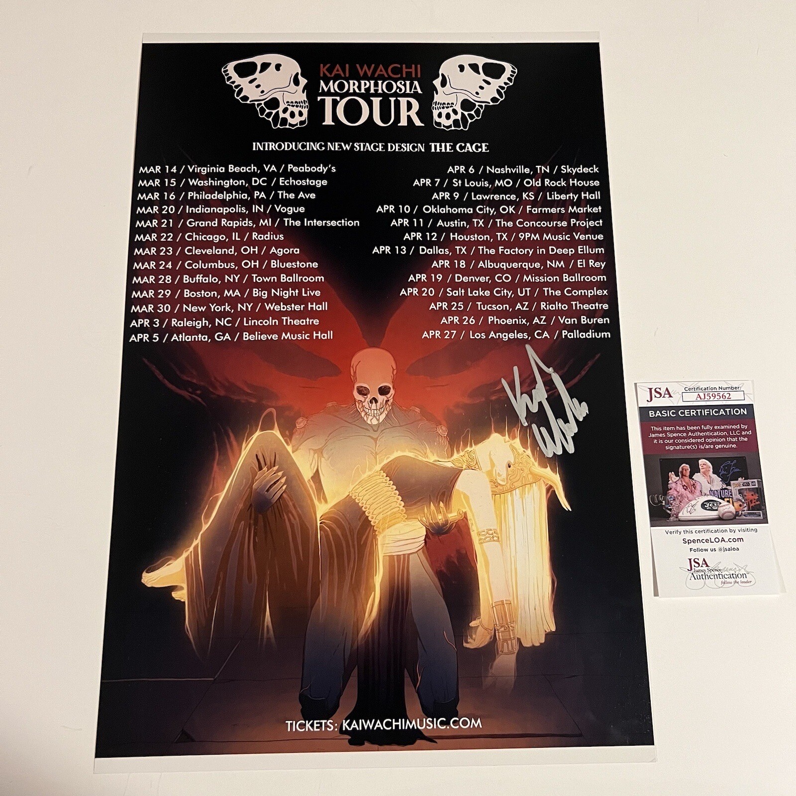 Signed Morphosia Tour 12x18 Photo