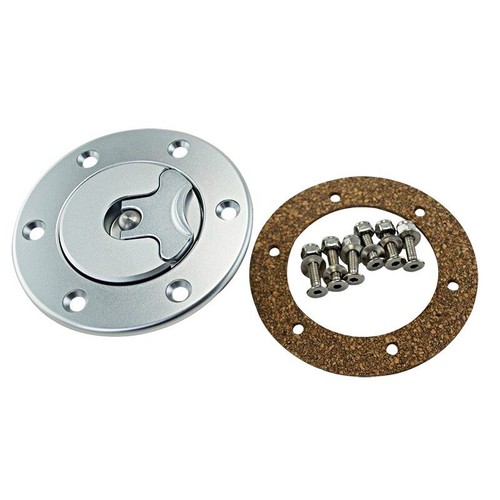 CNC Aircraft Fuel Cell Gas Cap Flush Mount w/ 6 Hole ID: 35.5MM Anodized Billet - Picture 3 of 11