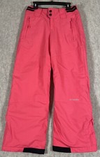 Columbia Ski Snow Pants Coral Girls Medium 10/12 Lined Snowboarding