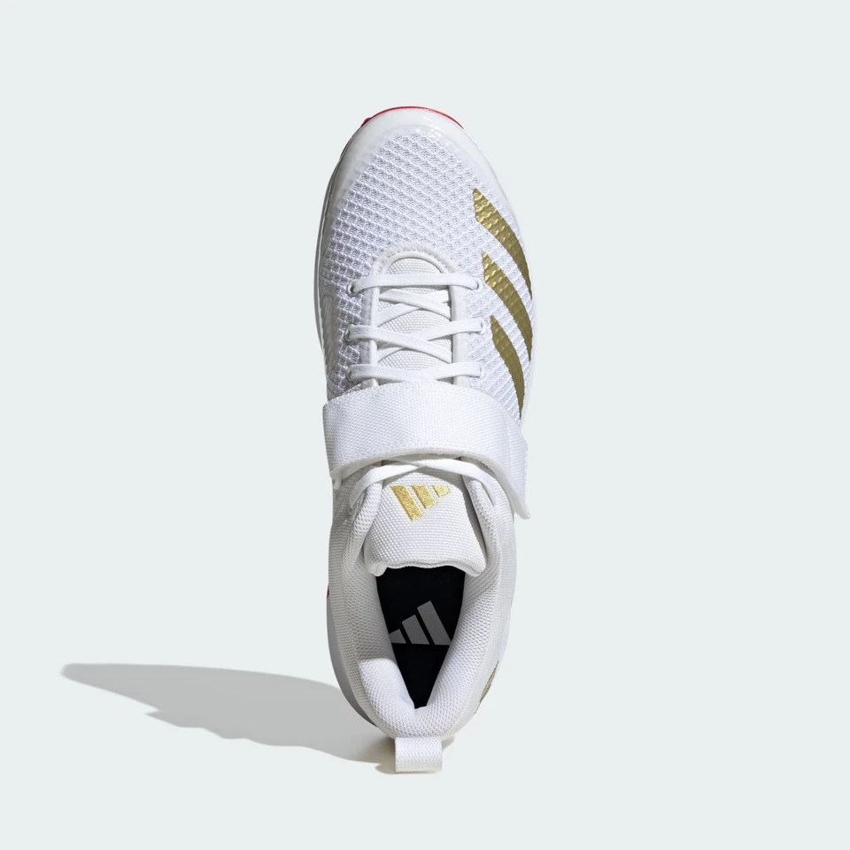 adidas Adipower Vector 20 Cricket Shoes Mens White / Gold Spikes - Image 3 of 4