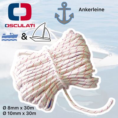 Osculati Marine Motor Boot Schot Schiff Festmacher Tau Ankerleine Seil 30m