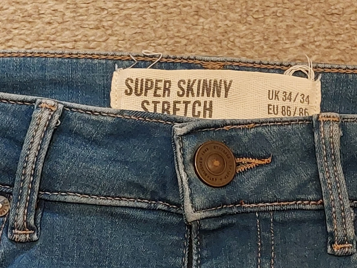 Mens skinny sale jeans 34x34