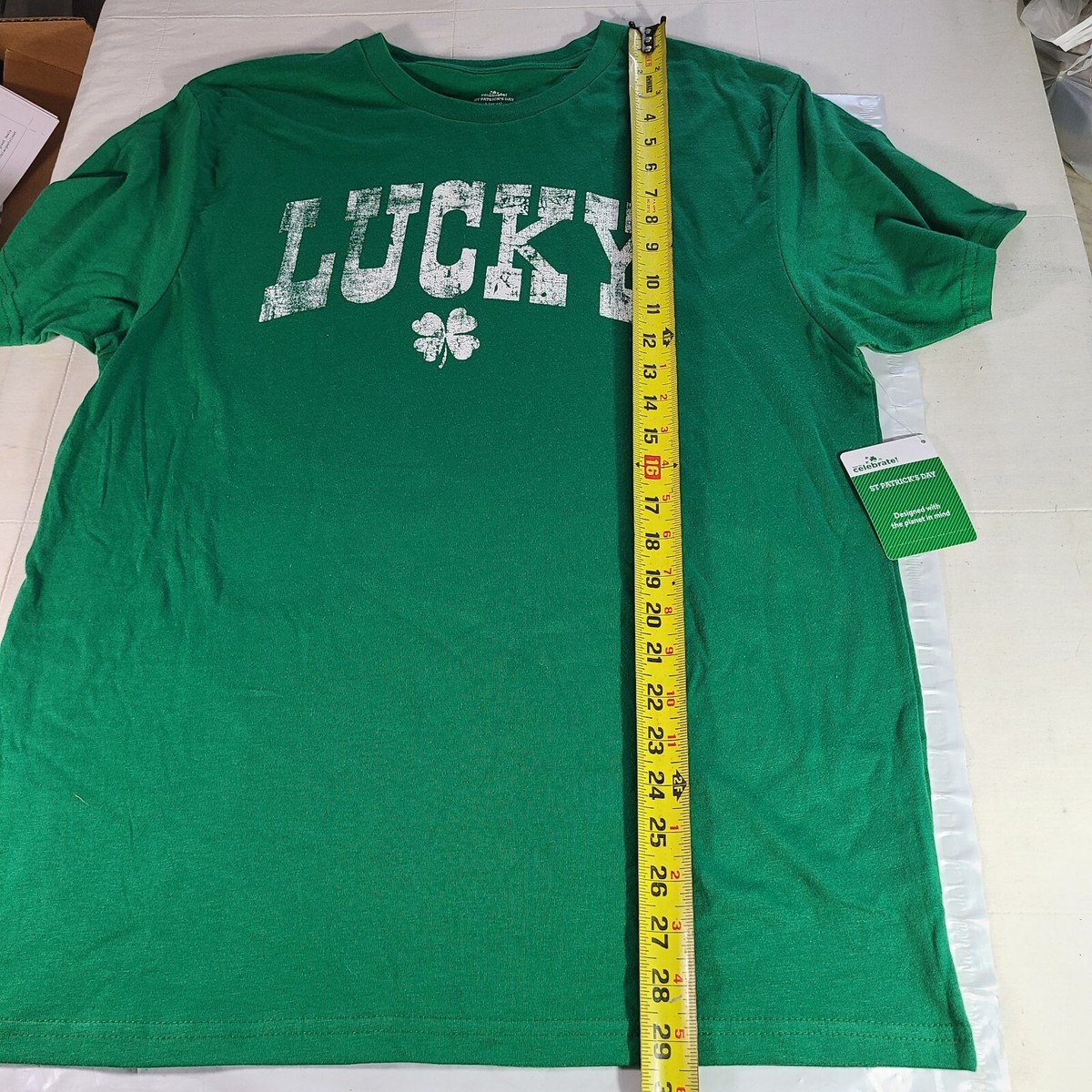 NWT Celebrate Lucky Green St Patrick's Day T Shirt Size L (42-44