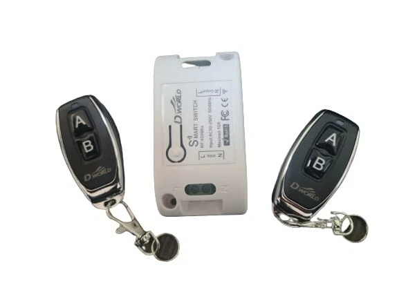 SMART SONOFF INTERRUTTORE UNIVERSALE WIRELESS REMOTE SWITCH CON 2 TELECOMANDO RF 433