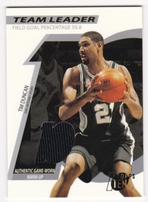 TIM DUNCAN 2002-03 Topps Ten Team Leader Warm-Ups Spurs 0345