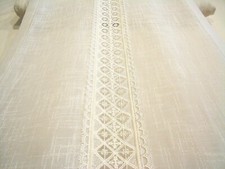 TENDINA AL METRO MISTO LINO ARREDAMENTO INTERNI VETRO FINESTRA PORTA MACRAME' 