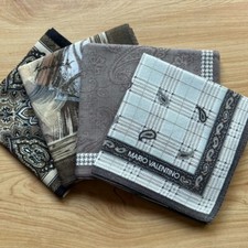 HANDKERCHIEF VINTAGE ART PAISLEY BANDANA MEN'S POCKET SQUARE COTTON 18" LOT-054