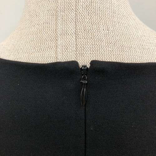 Diane Von Furstenberg Sheath Dress Womens 8 Black Wool Knit Sleeveless Career - Picture 9 of 18