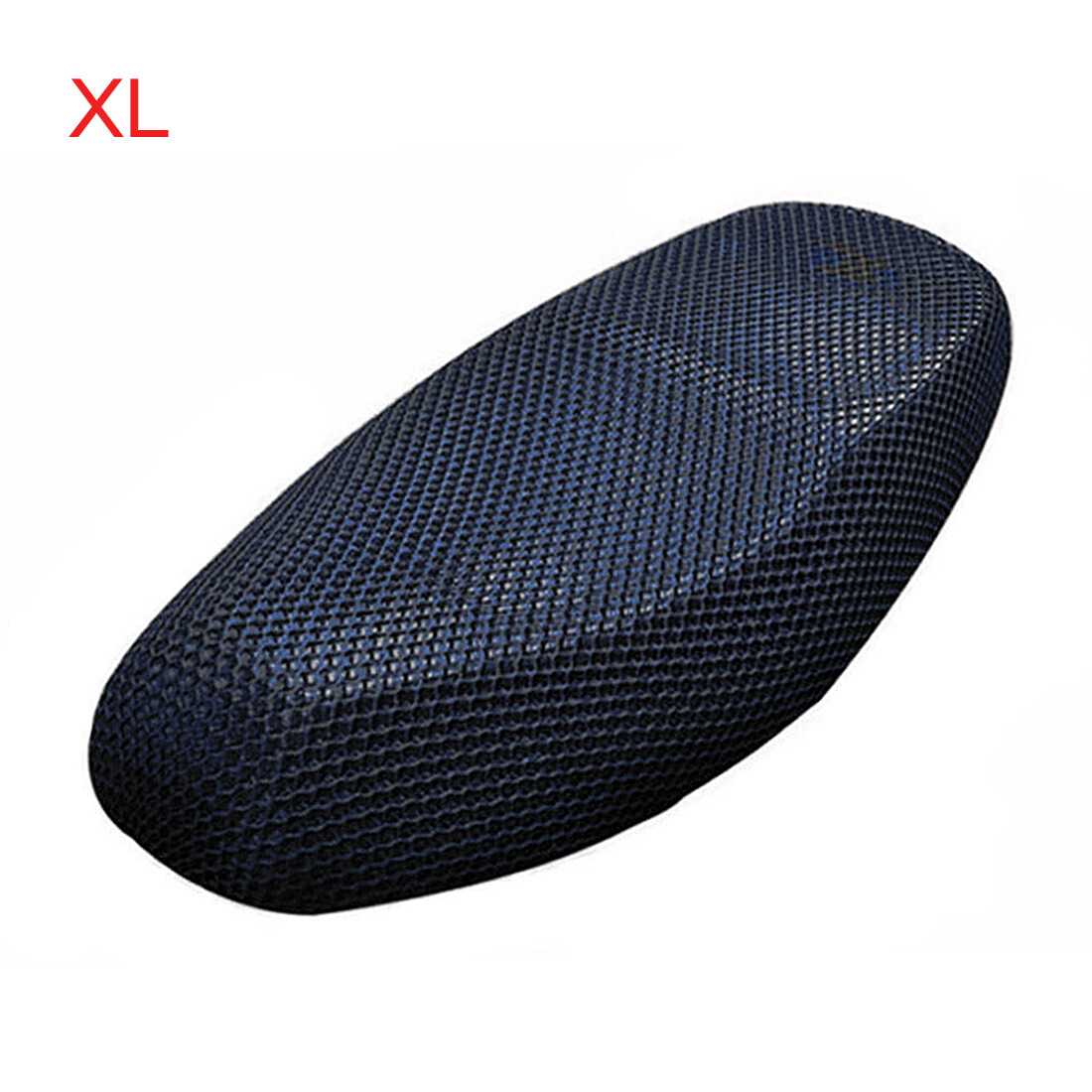 XL Black Blue Motorcycle Net Mesh Seat Full Cover Breathable Protector Cushion