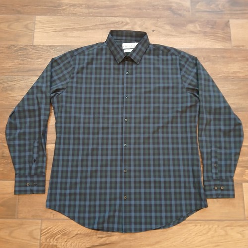 Mizzen+Main Shirt Mens Extra Large Blue Plaid Leeward Performance Stretch Tech - Picture 3 of 9