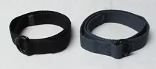 JASGOOD Unisex Kids Solid Canvas Web Two Pack Belts JL3 Black/Gray Size 31"