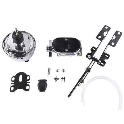 1966-70 Ford Fairlane 66-73 Torino Chrome 7'' Power Brake Booster Master Kit