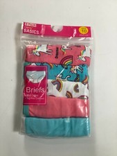 Girls Basics Multicolor Soft Cotton Briefs Size 10 5 pack NEW 