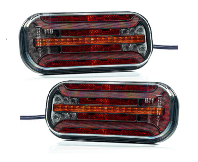 2 x LED Rückleuchte Anhänger Dynamischer Blinker Kabel 1 Meter - Laufblinker LED