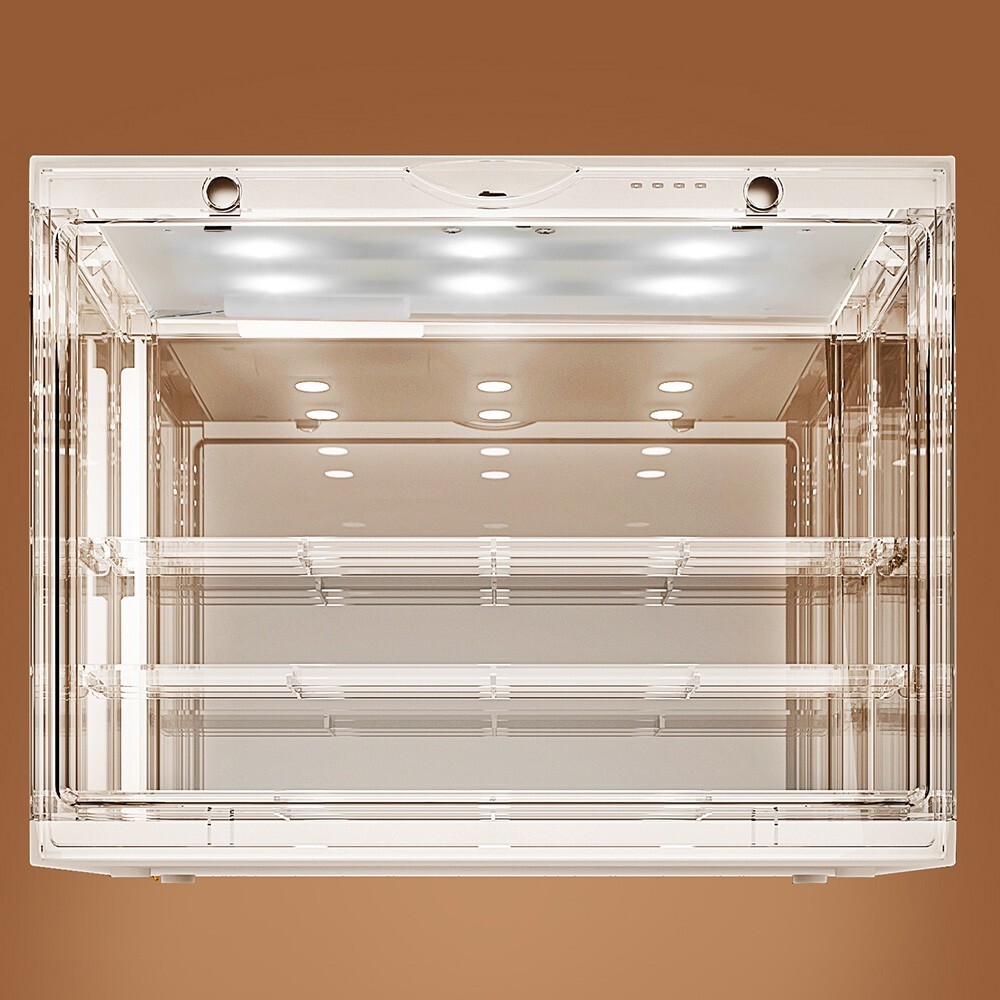 Lego Storage Brick Minifigure Display Case With LED Lights Clear