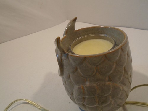 Yankee Candle Wax Melt Owl grau braun mit Timer LED Licht unbenutzt - Bild 6 von 7