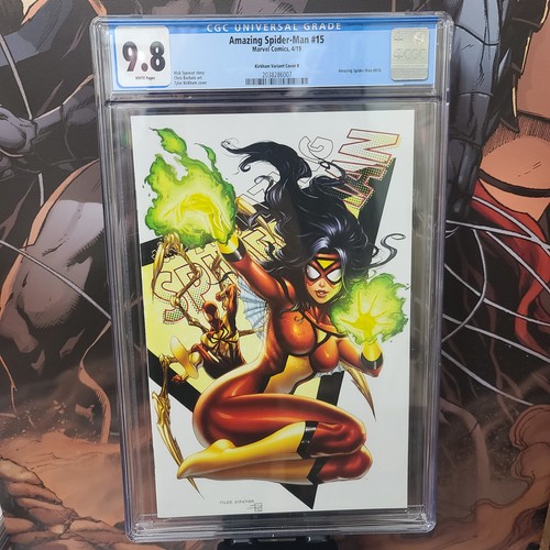 Amazing Spider-Man 15, Kirkham Variant, CGC Graded 9.8, Spider-Woman MARVEL